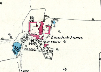 Zouche's Farm on a map of 1880